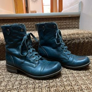 Rockport/Cobb Hill teal lace & zip leather boot
